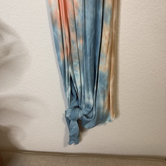Hashtag Large drape neck asymmetrical tie dye slip dress - Picture 4 of 6